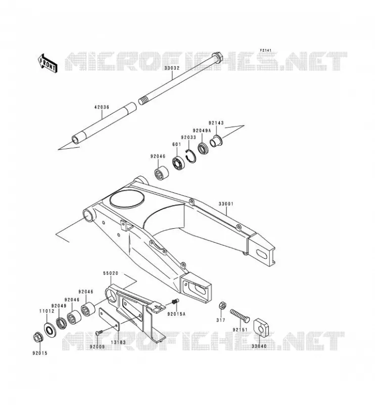 BRAS OSCILLANT Kawasaki MOTOS 400 1999 ZXR400  ZX400-L9