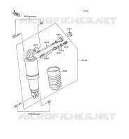 AMORTISSEUR pour Kawasaki GPX500R 1988