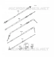 CABLES pour Kawasaki GPX500R 1988
