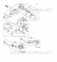 CLIGNOTANTS pour Kawasaki GPX500R 1988