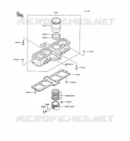 CYLINDRE/PISTON pour Kawasaki GPX500R 1988