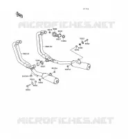 &Eacute;CHAPPEMENT pour Kawasaki GPX500R 1988