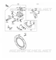 FREIN ARRIERE( ZX500B 000089) pour Kawasaki GPX500R 1988