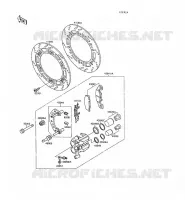 FREIN AVANT(ZX500B 000055 ) pour Kawasaki GPX500R 1988