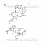 PEDALE DE FREIN pour Kawasaki GPX500R 1988