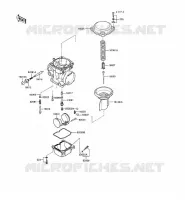 PI&Egrave;CES DE CARBURATEUR pour Kawasaki GPX500R 1988