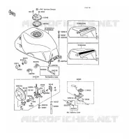 RESERVOIR CARBURANT pour Kawasaki GPX500R 1988