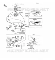 RESERVOIR CARBURANT pour Kawasaki GPX500R 1989