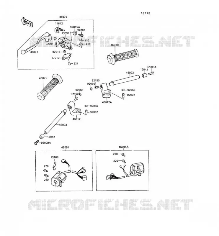 GUIDON Kawasaki MOTOS 500 1989 GPX500R  ZX500-B2