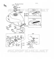 RESERVOIR CARBURANT pour Kawasaki GPX500R 1989