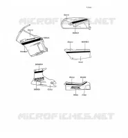 STICKER (EBONY/BRONZE GUNS) pour Kawasaki GPX500R 1989