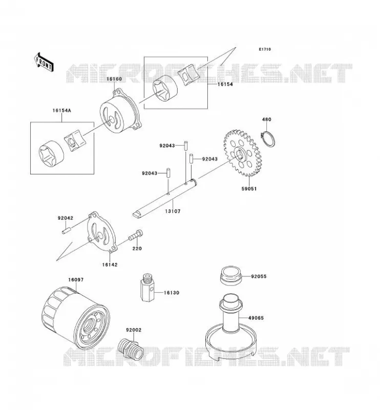 POMPE A HUILE Kawasaki MOTOS 500 1990 ZZR500  ZX500-C1