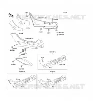 CACHE LAT&Eacute;RAL/GARDE CHAINE pour Kawasaki ZZR500 1992