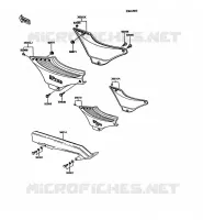 CACHE LAT&Eacute;RAL/GARDE CHAINE(2/2) pour Kawasaki GPZ550 1984
