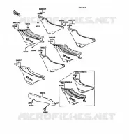 CACHE LAT&Eacute;RAL/GARDE CHAINE(2/2) pour Kawasaki GPZ550 1985