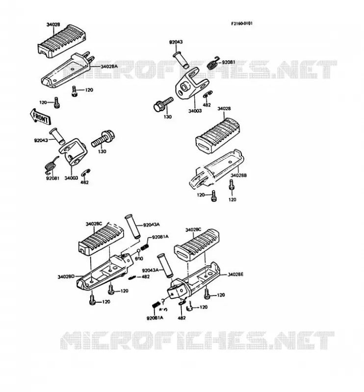 REPOSE PIED Kawasaki MOTOS 550 1988 GPZ550  ZX550-A5