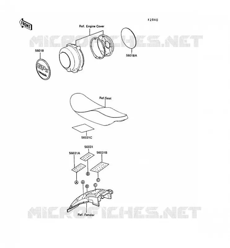 LABEL Kawasaki MOTOS 550 1989 GPZ550  ZX550-A6