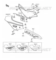 CACHE LAT&Eacute;RAL/GARDE CHAINE pour Kawasaki GPZ600R 1987