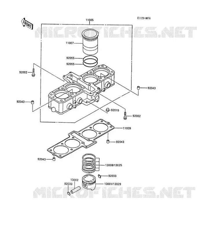 CYLINDRE/PISTON Kawasaki MOTOS 600 1987 GPZ600R  ZX600-A3