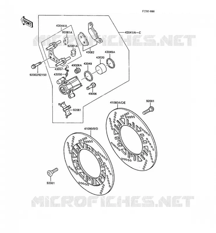FREIN AVANT Kawasaki MOTOS 600 1988 GPZ600R  ZX600-A4A