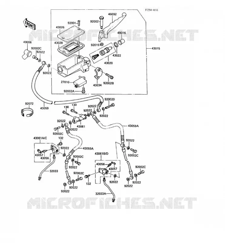MAITRE CYLINDRE AV Kawasaki MOTOS 600 1989 GPZ600R  ZX600-A5