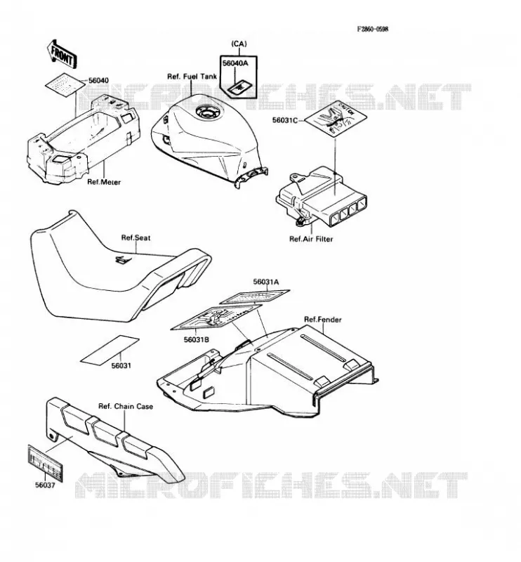 LABEL Kawasaki MOTOS 600 1988 GPX600R  ZX600-C1