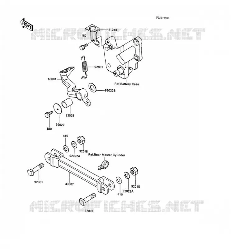PEDALE DE FREIN Kawasaki MOTOS 600 1988 GPX600R  ZX600-C1