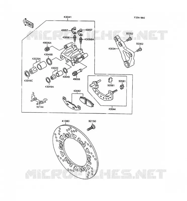 FREIN ARRIERE Kawasaki MOTOS 600 1997 GPX600R  ZX600-C10