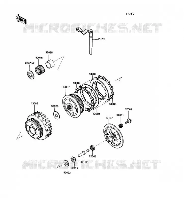 EMBRAYAGE Kawasaki MOTOS 600 1989 GPX600R  ZX600-C2