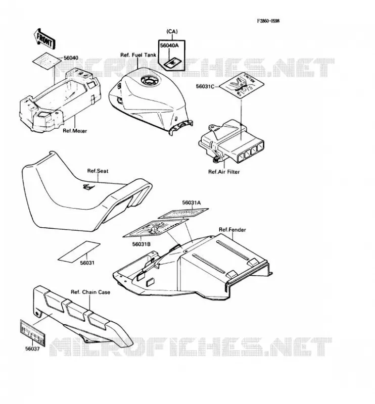 LABEL Kawasaki MOTOS 600 1989 GPX600R  ZX600-C2