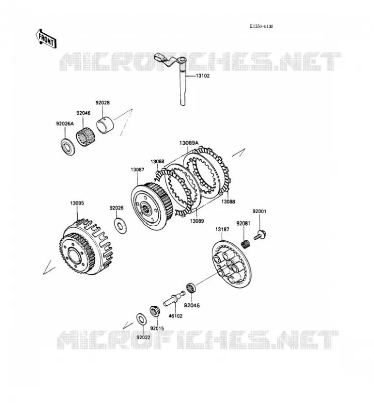 EMBRAYAGE Kawasaki MOTOS 600 1989 GPX600R  ZX600-C2