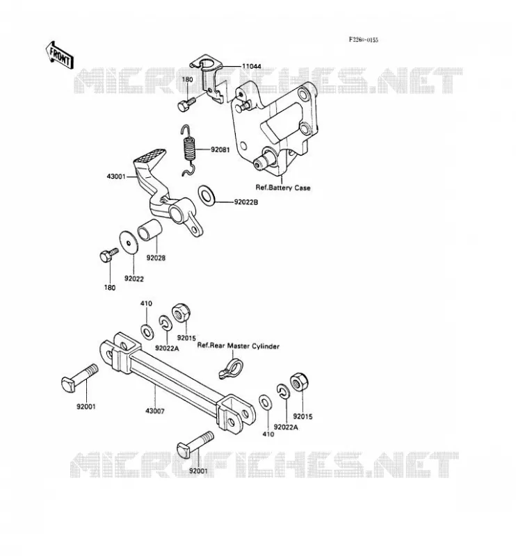 PEDALE DE FREIN Kawasaki MOTOS 600 1989 GPX600R  ZX600-C2
