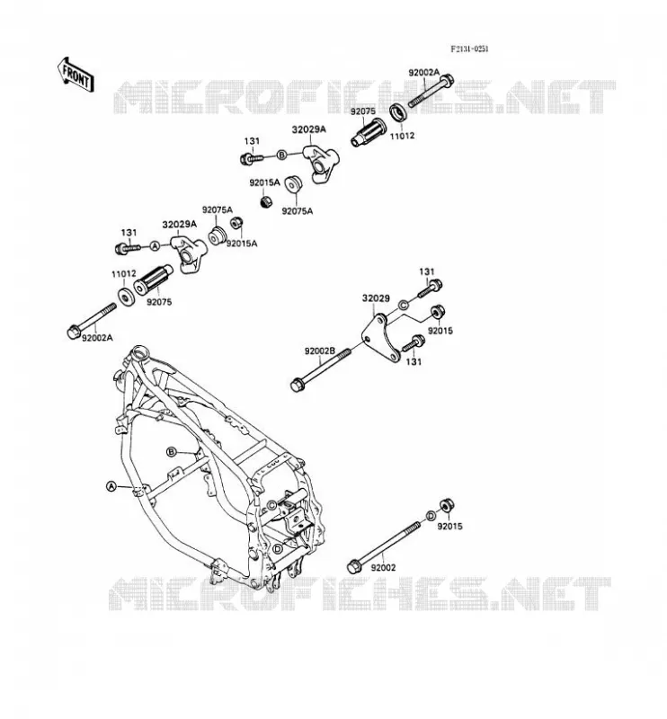 PIECE DE CADRE (COUVERTURE) Kawasaki MOTOS 600 1990 GPX600R  ZX600-C3