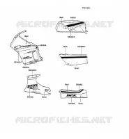 STICKER(RED/BRONZE GUNS) pour Kawasaki GPX600R 1990
