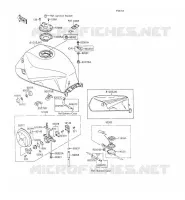 RESERVOIR CARBURANT pour Kawasaki GPX600R 1992