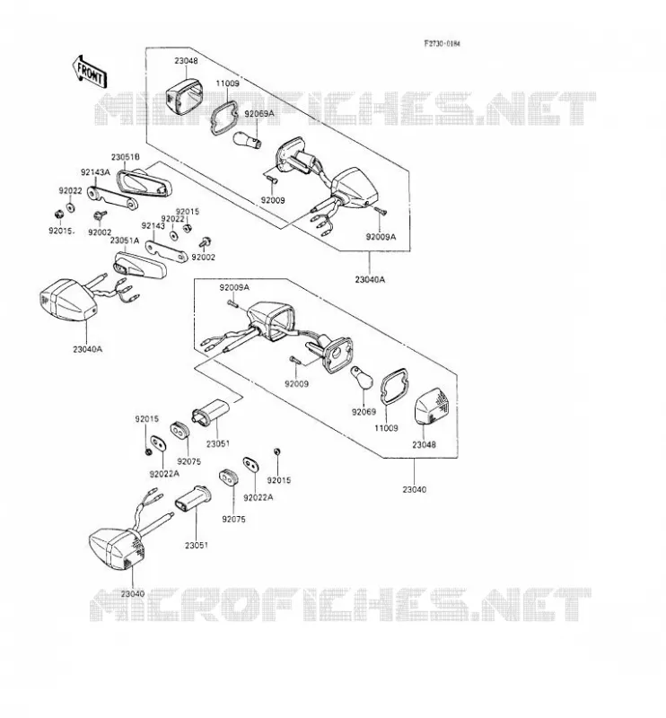CLIGNOTANTS Kawasaki MOTOS 600 1994 GPX600R  ZX600-C7