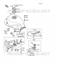 RESERVOIR CARBURANT pour Kawasaki GPX600R 1994