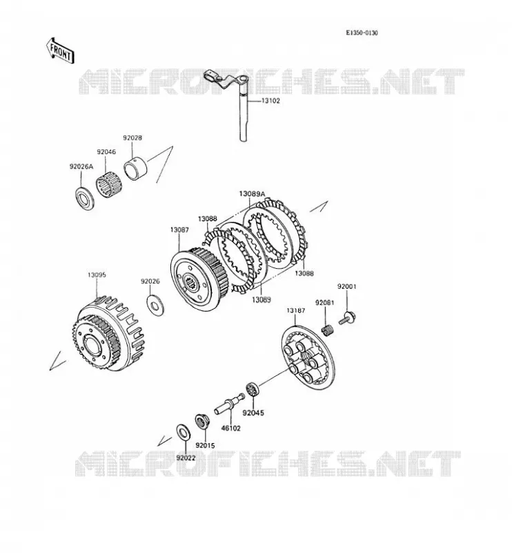EMBRAYAGE Kawasaki MOTOS 600 1994 GPX600R  ZX600-C7