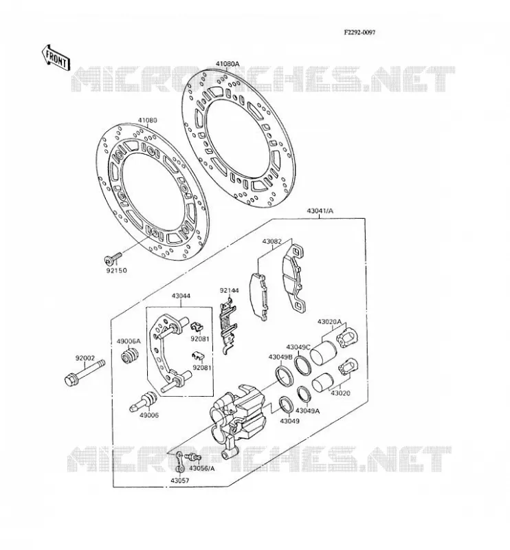 FREIN AVANT Kawasaki MOTOS 600 1995 GPX600R  ZX600-C8