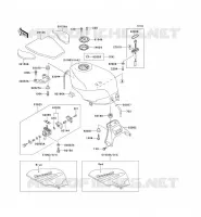 RESERVOIR CARBURANT pour Kawasaki ZZR600 1990