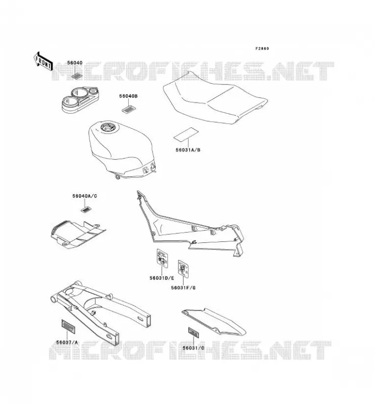 LABEL Kawasaki MOTOS 600 1990 ZZR600  ZX600-D1