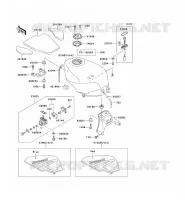 RESERVOIR CARBURANT pour Kawasaki ZZR600 1990