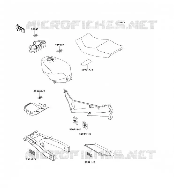 LABEL Kawasaki MOTOS 600 1990 ZZR600  ZX600-D1