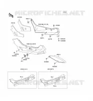 CACHE LAT&Eacute;RAL/GARDE CHAINE pour Kawasaki ZZR600 1990