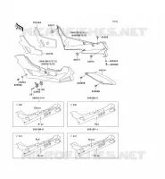 CACHE LAT&Eacute;RAL/GARDE CHAINE pour Kawasaki ZZR600 1991
