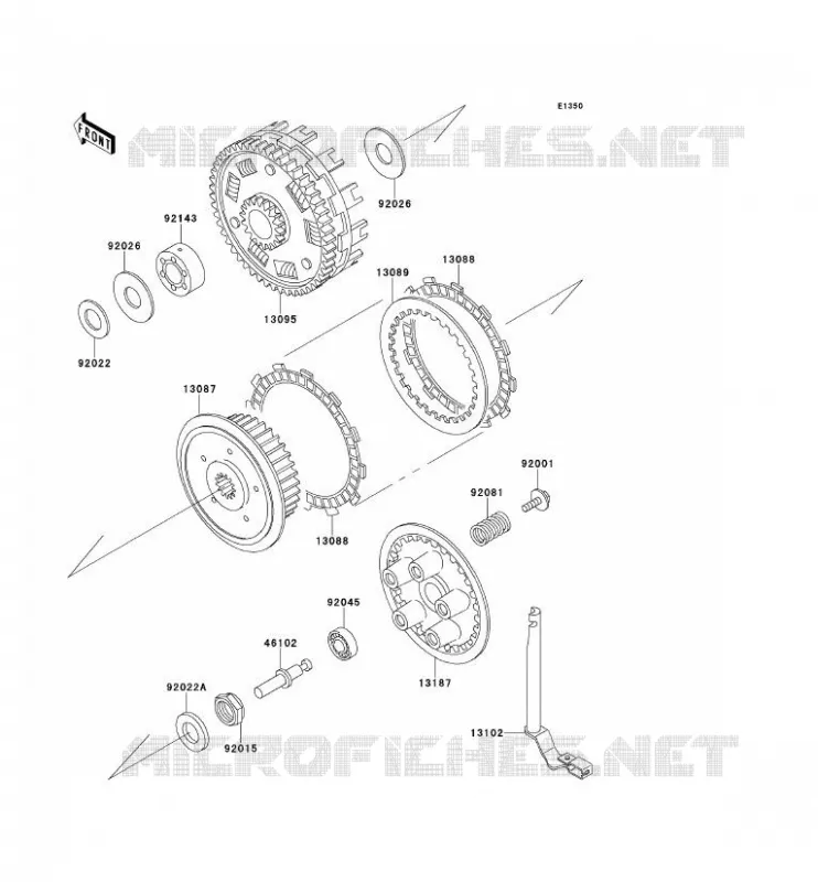 EMBRAYAGE Kawasaki MOTOS 600 1991 ZZR600  ZX600-D2