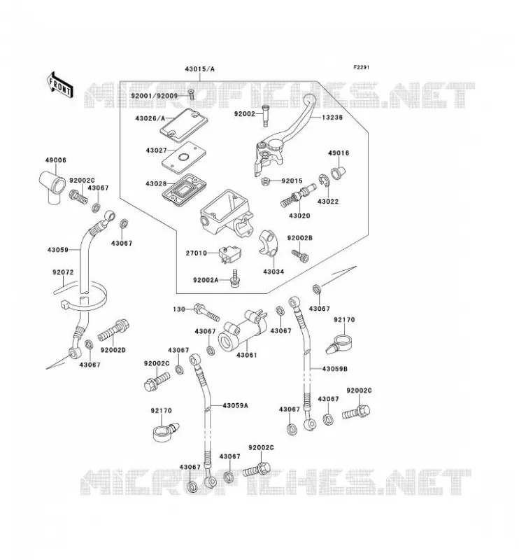 MAITRE CYLINDRE AV Kawasaki MOTOS 600 1991 ZZR600  ZX600-D2