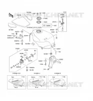 RESERVOIR CARBURANT pour Kawasaki ZZR600 1991