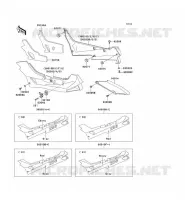 CACHE LAT&Eacute;RAL/GARDE CHAINE pour Kawasaki ZZR600 1992