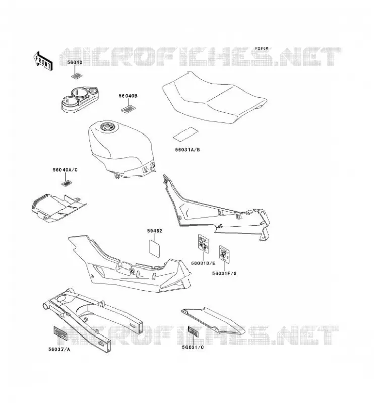 LABEL Kawasaki MOTOS 600 1992 ZZR600  ZX600-D3